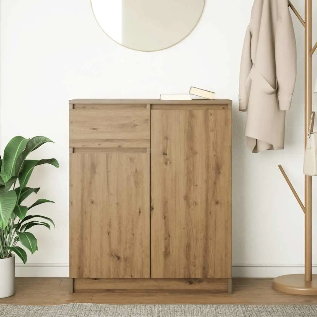 Brown Engineered Wood Sideboard Storage Cabinet