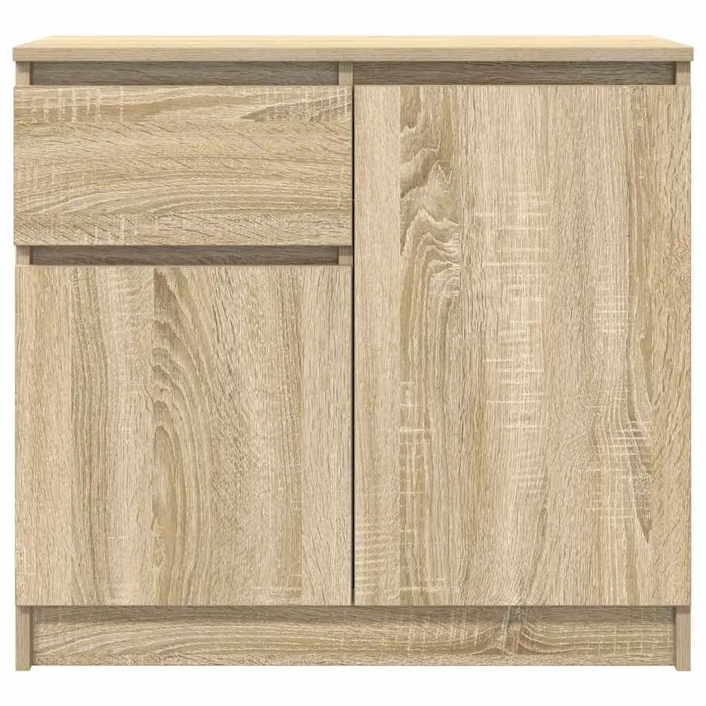 Sideboard with Drawer Brown Engineered Wood Storage Cabinet Living Room