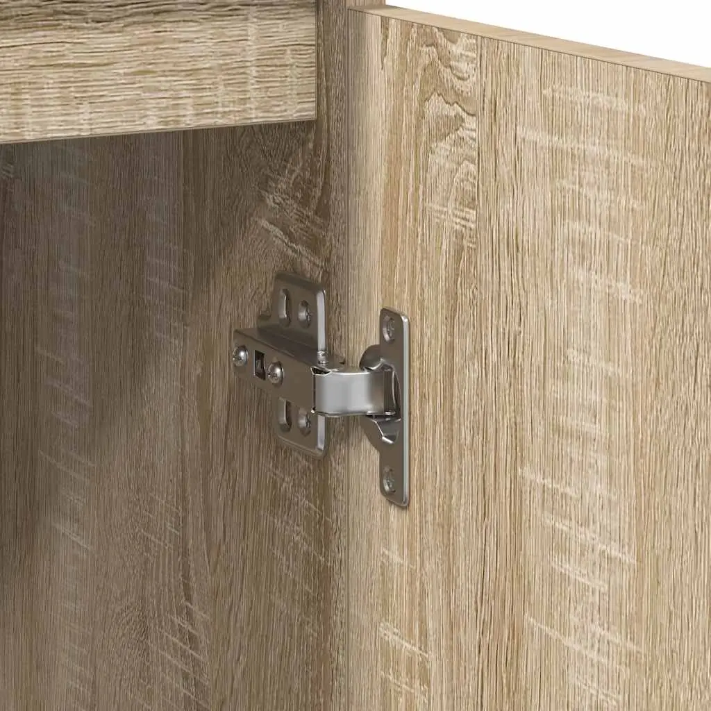 Sideboard with Drawer Brown Engineered Wood Storage Cabinet Living Room