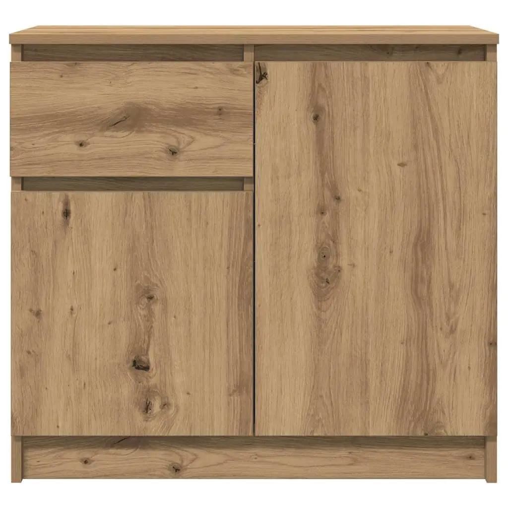 Brown Engineered Wood Sideboard with Drawer