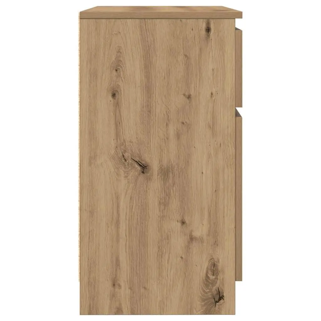 Brown Engineered Wood Sideboard with Drawer