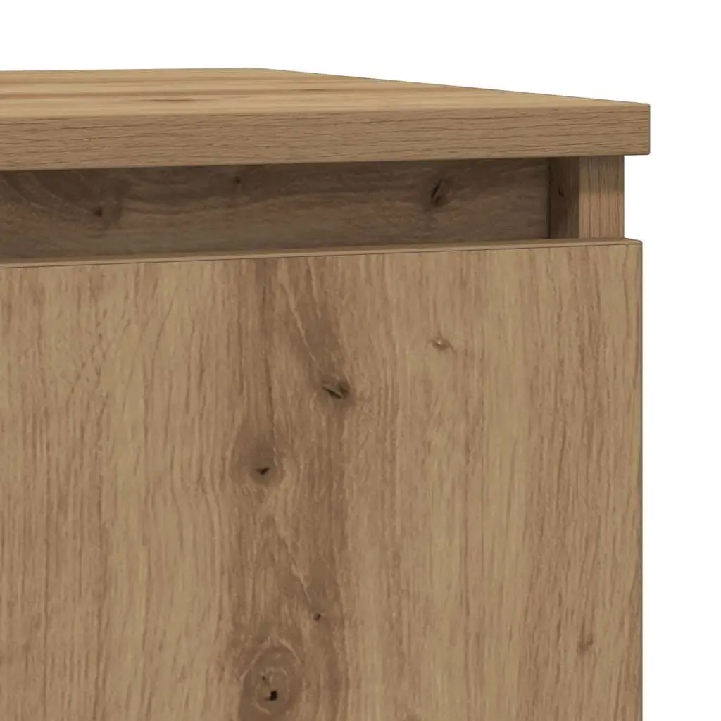 Brown Engineered Wood Sideboard with Drawer