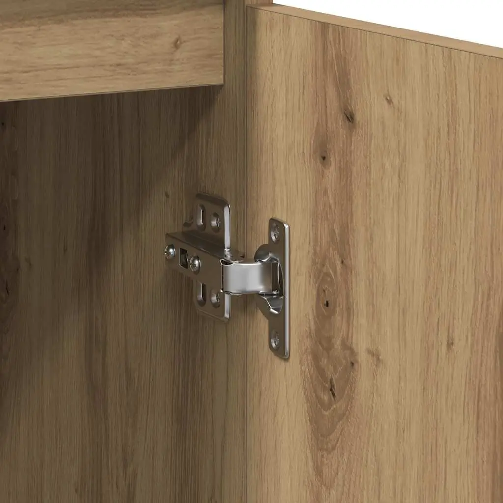 Brown Engineered Wood Sideboard with Drawer
