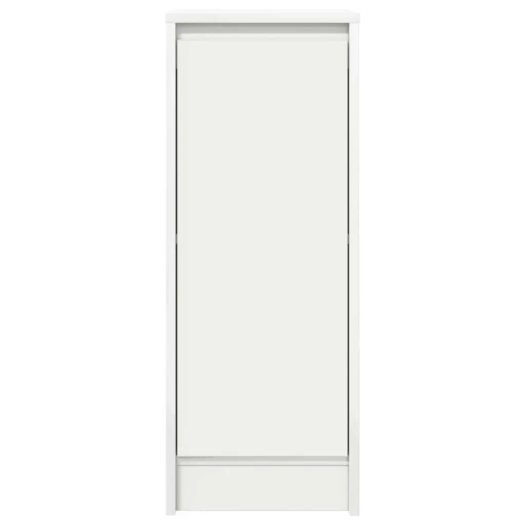White Engineered Wood Sideboard Storage Cabinet