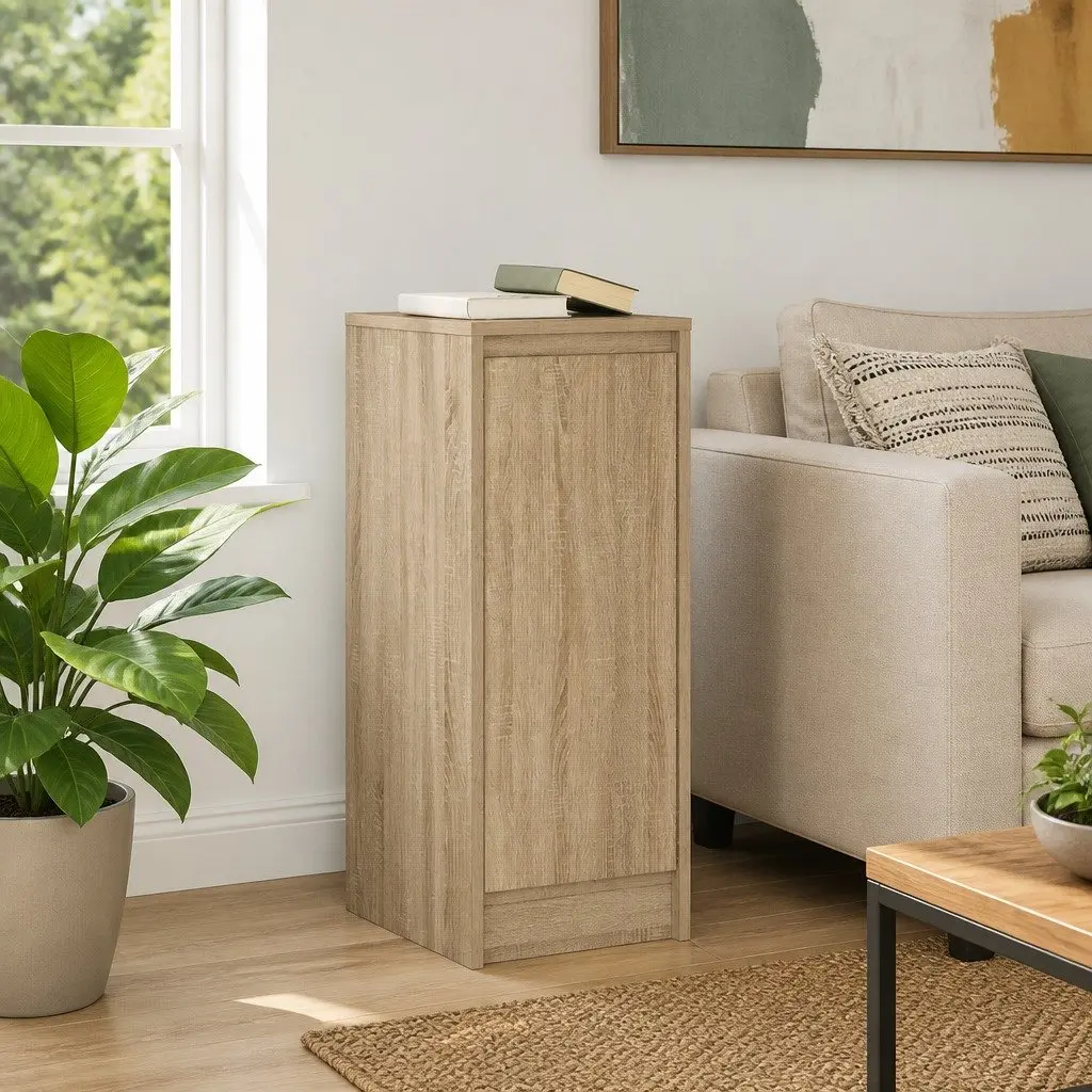 Brown Engineered Wood Sideboard Storage Cabinet