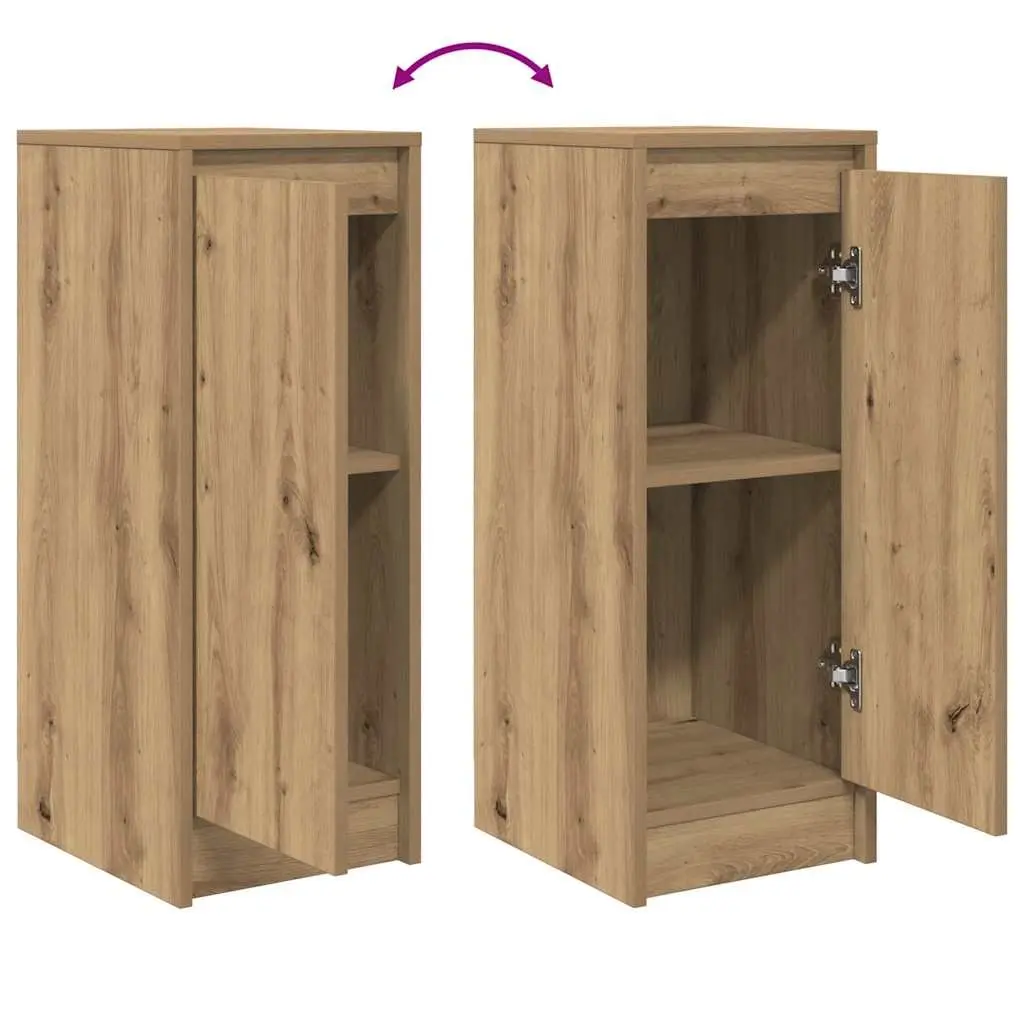 Sideboard Storage Cabinet Brown Engineered Wood Buffet Cupboard Door Organiser