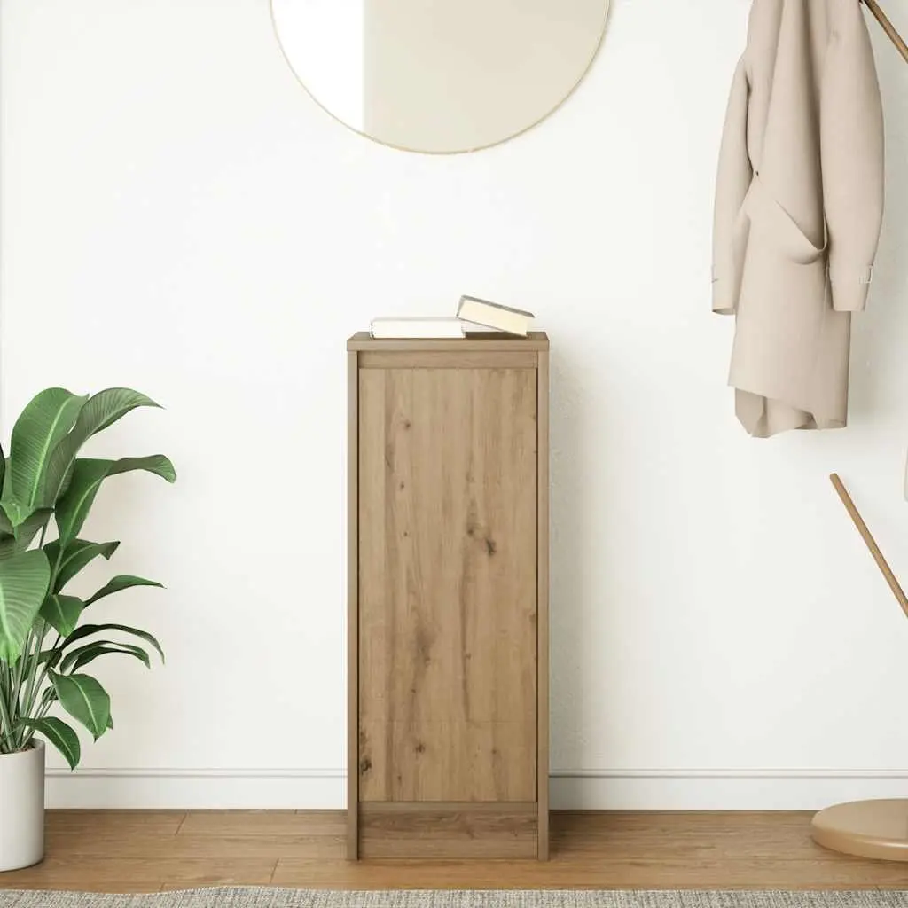Sideboard Storage Cabinet Brown Engineered Wood Buffet Cupboard Door Organiser