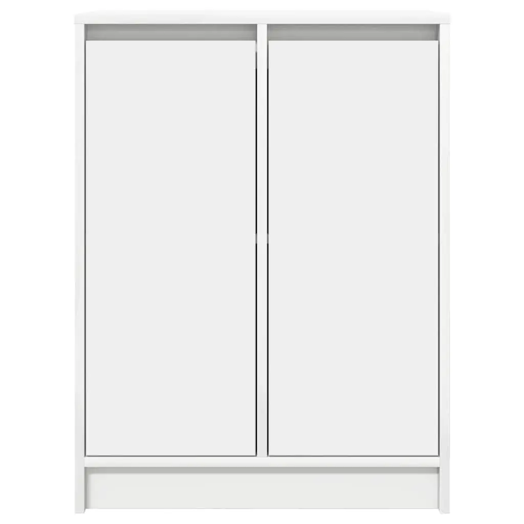 White Engineered Wood Sideboard Storage Cabinet