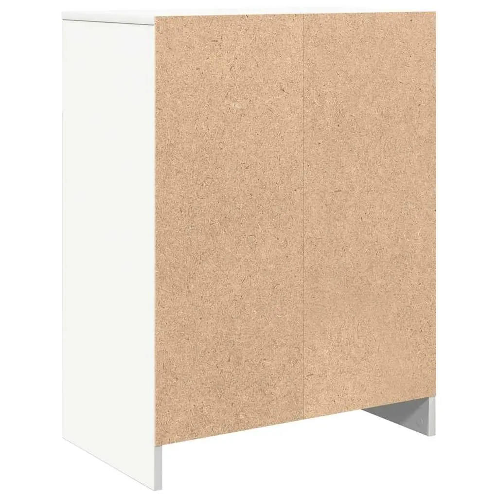 White Engineered Wood Sideboard Storage Cabinet