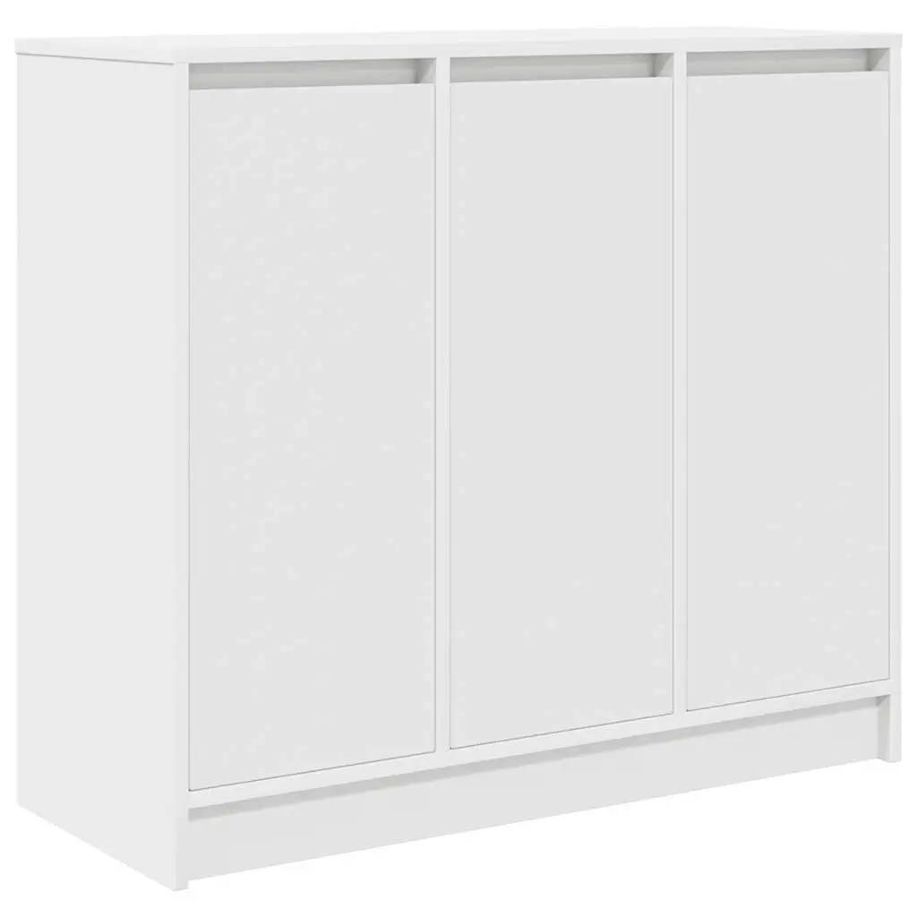 White Sideboard Cabinet 85x34x76cm Engineered Wood Storage Buffet Dining Room