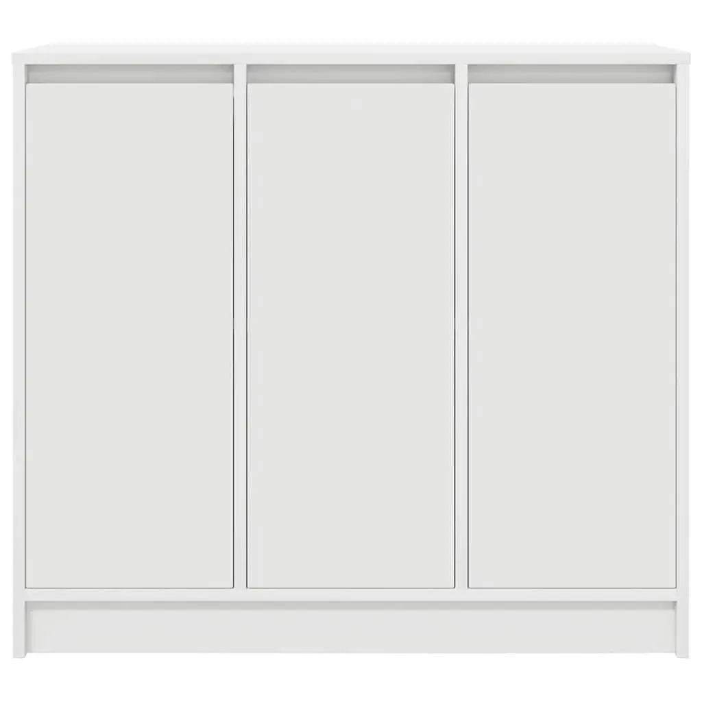White Sideboard Cabinet 85x34x76cm Engineered Wood Storage Buffet Dining Room