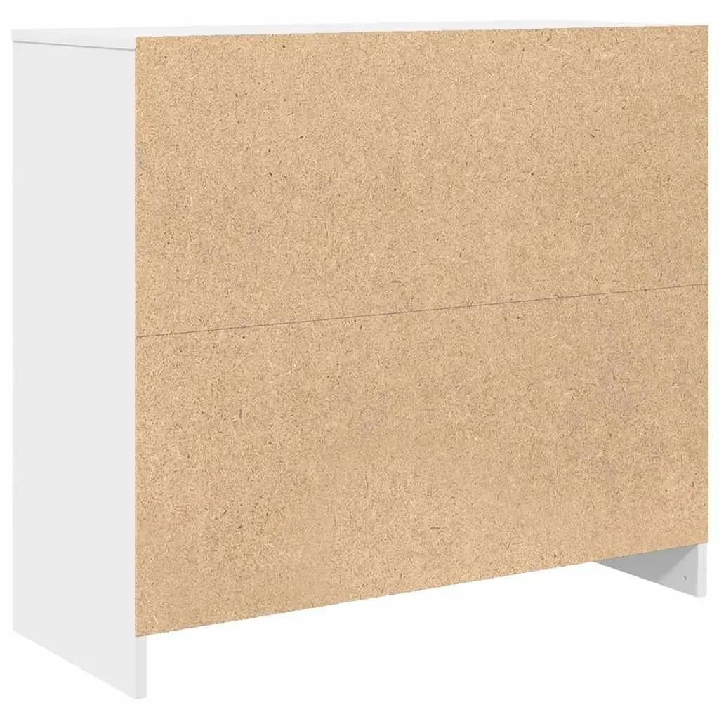 White Sideboard Cabinet 85x34x76cm Engineered Wood Storage Buffet Dining Room