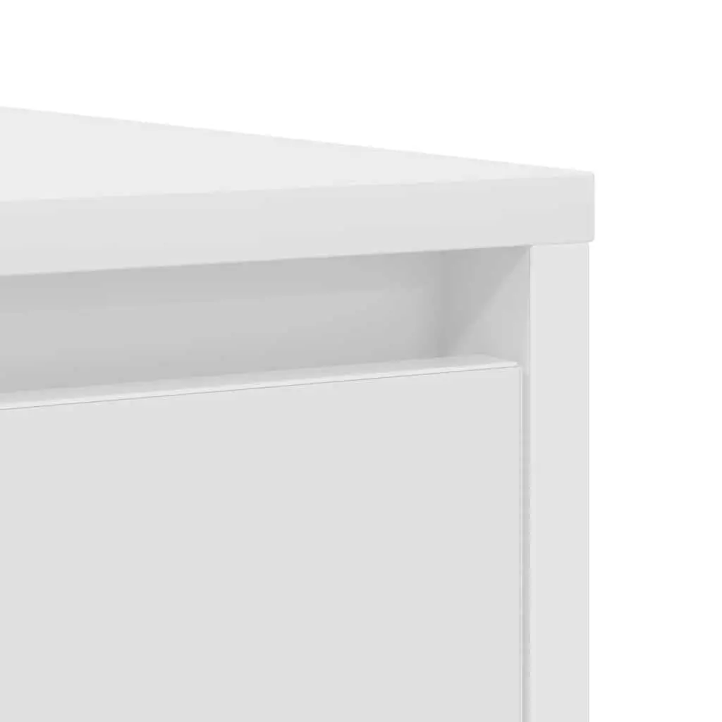 White Sideboard Cabinet 85x34x76cm Engineered Wood Storage Buffet Dining Room