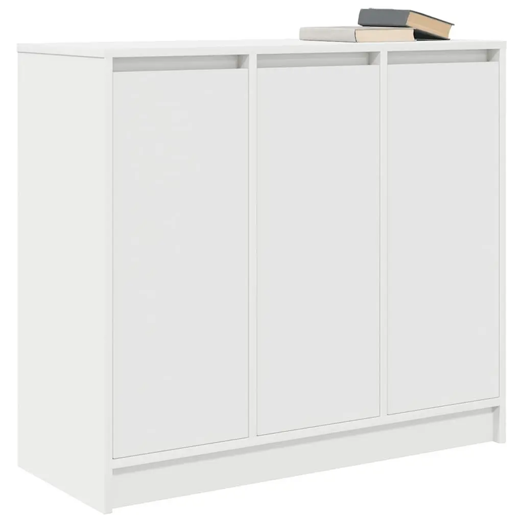White Sideboard Cabinet 85x34x76cm Engineered Wood Storage Buffet Dining Room