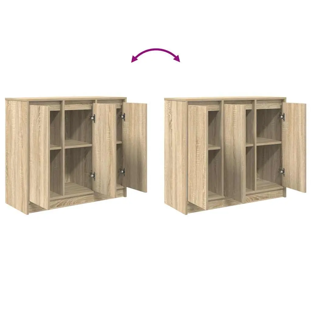 Sideboard Sonoma Oak 85x34x76 cm Engineered Wood Storage Cabinet