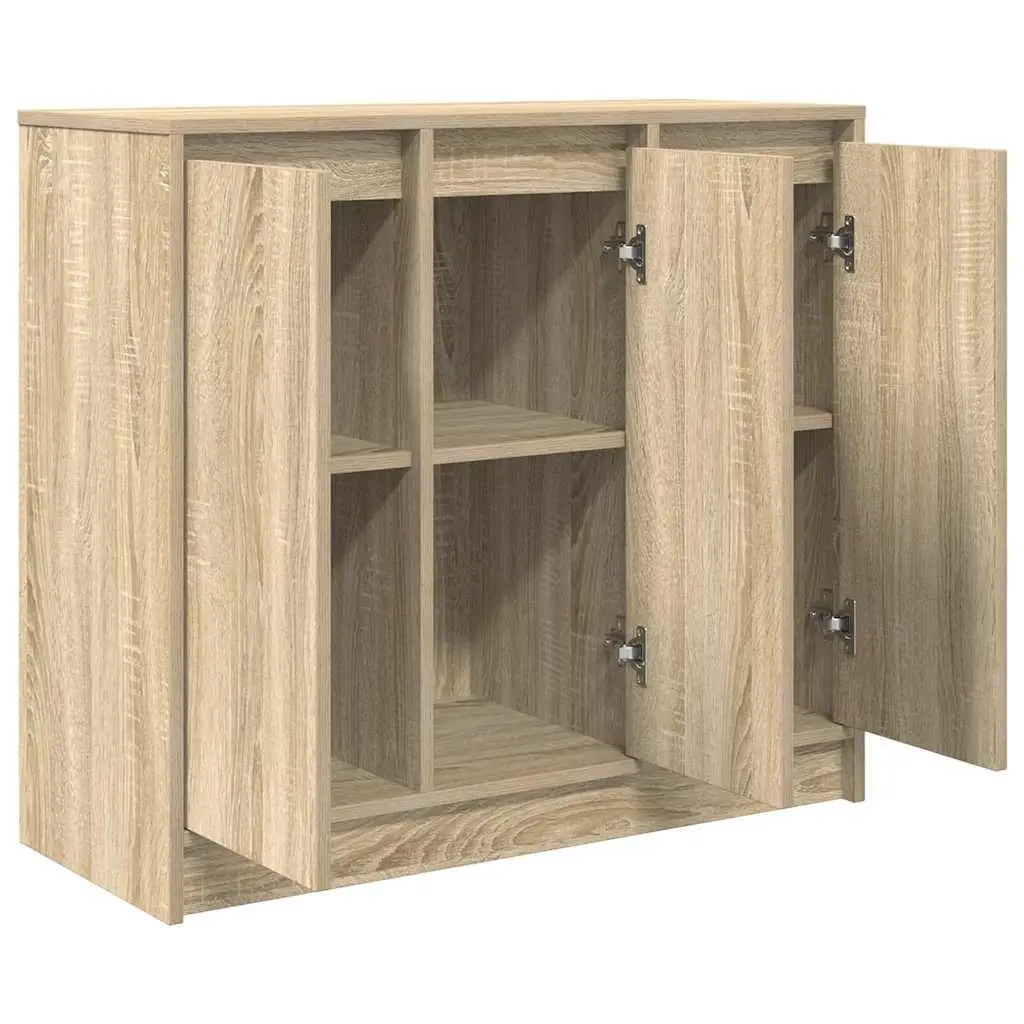 Sideboard Sonoma Oak 85x34x76 cm Engineered Wood Storage Cabinet