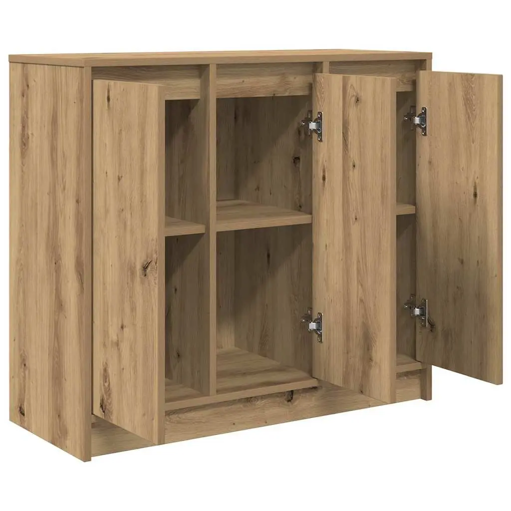 Artisan Oak Brown Sideboard Buffet Cabinet 85x34x76cm