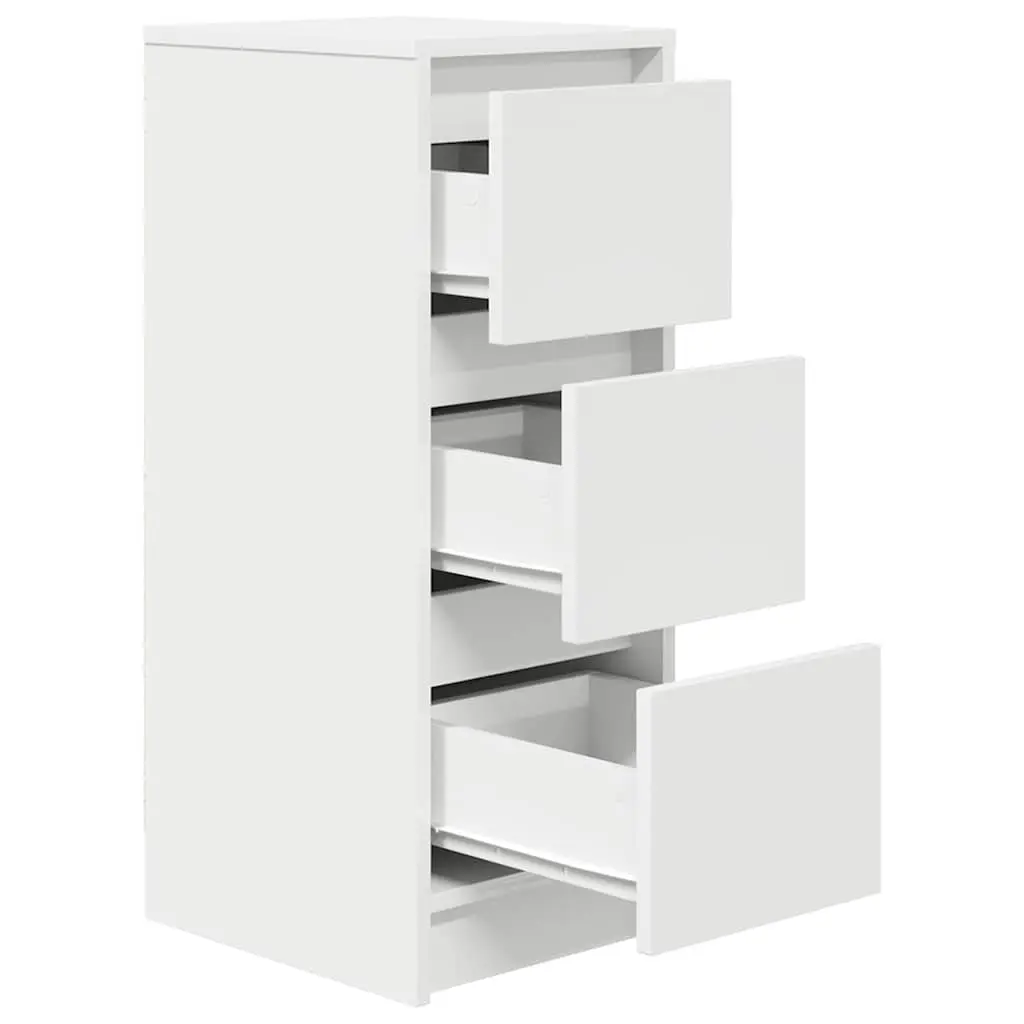 White Sideboard Storage Cabinet Engineered Wood Buffet Kitchen Dining Room