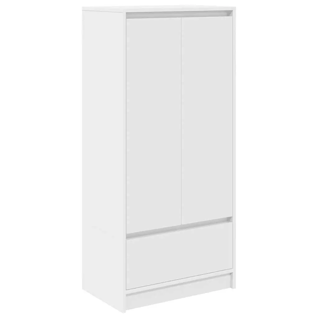 Storage Cabinet with Drawer White Engineered Wood Furniture Sideboard Buffet