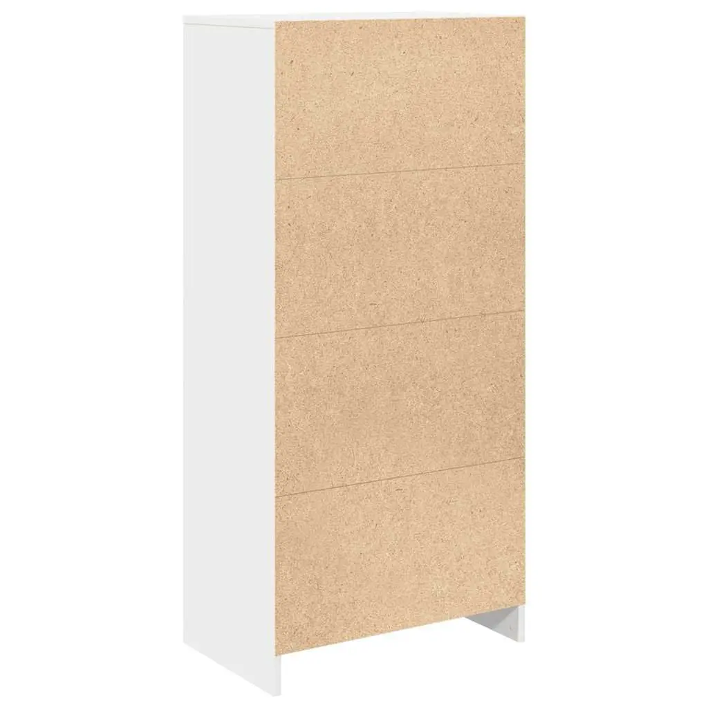 Storage Cabinet with Drawer White Engineered Wood Furniture Sideboard Buffet