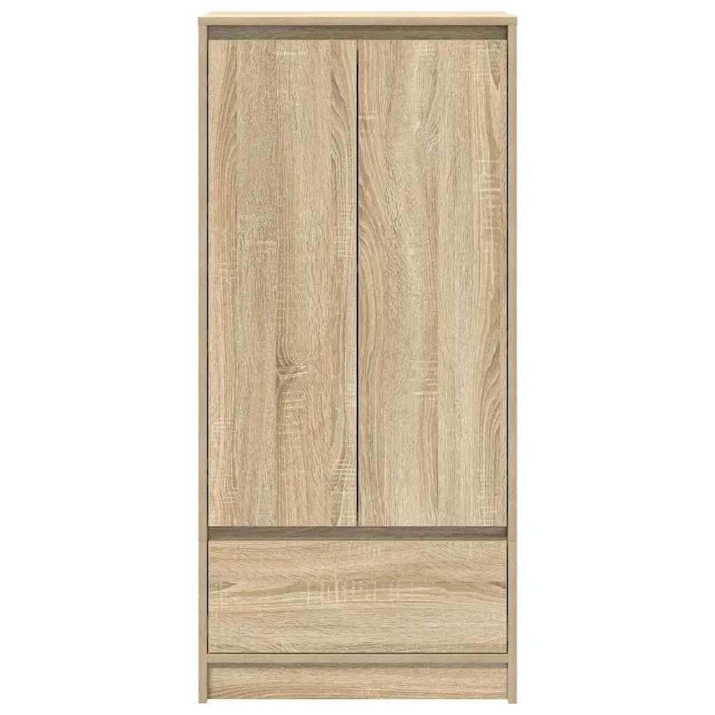 Storage Cabinet Brown Engineered Wood 55.5W x 34D x 119.5H cm Sonoma Oak Buffet Sideboard