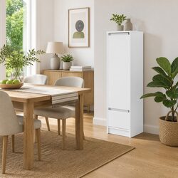White Highboard Storage Cabinet for Dining Rooms