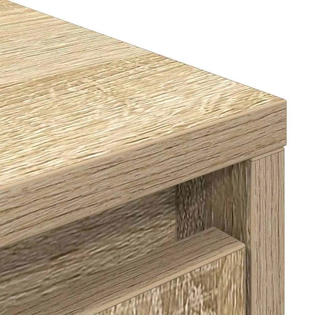 Highboard Storage Cabinet in Brown Engineered Wood