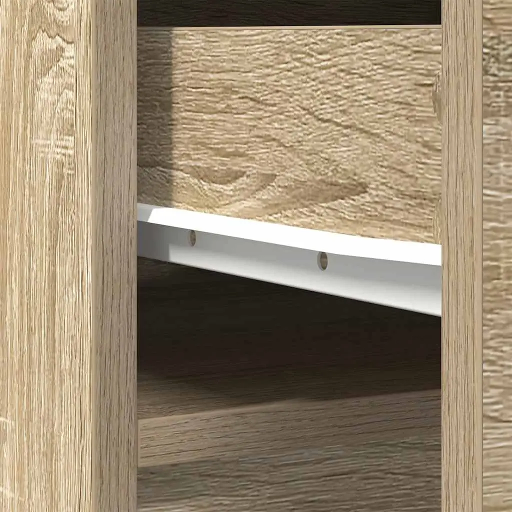 Brown Engineered Wood Highboard Storage Cabinet 180cm