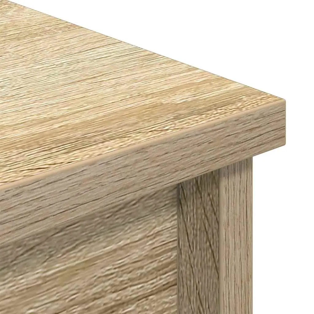 Highboard Storage Cabinet in Brown Engineered Wood