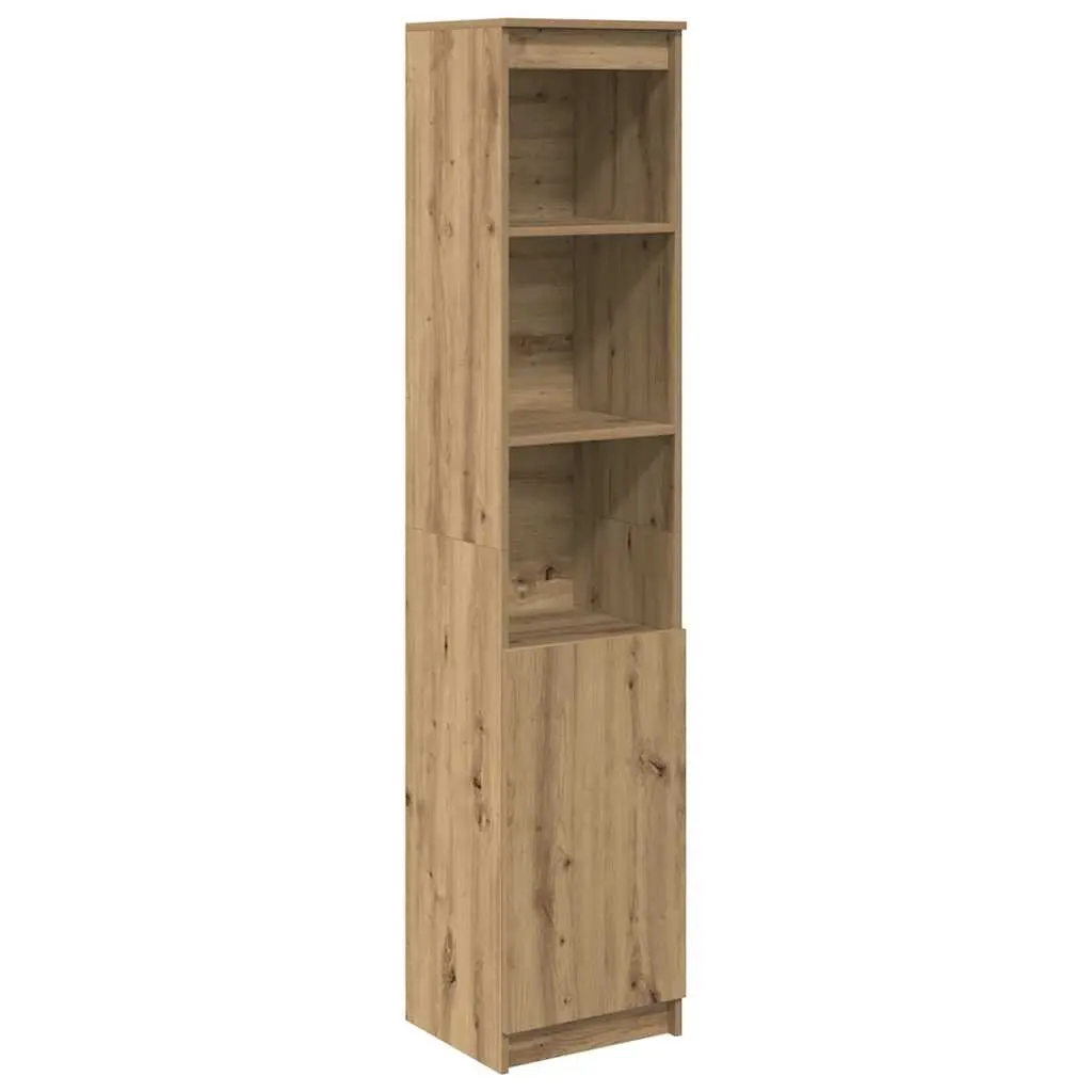 Highboard Storage Cabinet Brown Engineered Wood Sideboard Buffet Organiser 37.5 x 35 x 180 cm