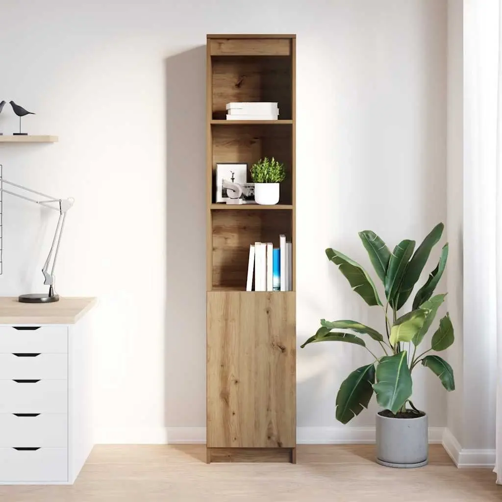 Highboard Storage Cabinet Brown Engineered Wood Sideboard Buffet Organiser 37.5 x 35 x 180 cm
