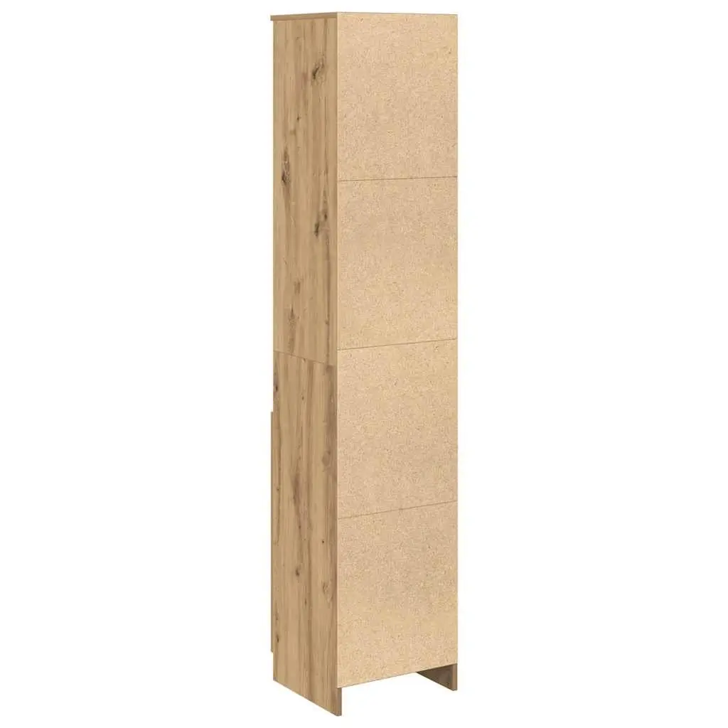 Highboard Storage Cabinet Brown Engineered Wood Sideboard Buffet Organiser 37.5 x 35 x 180 cm