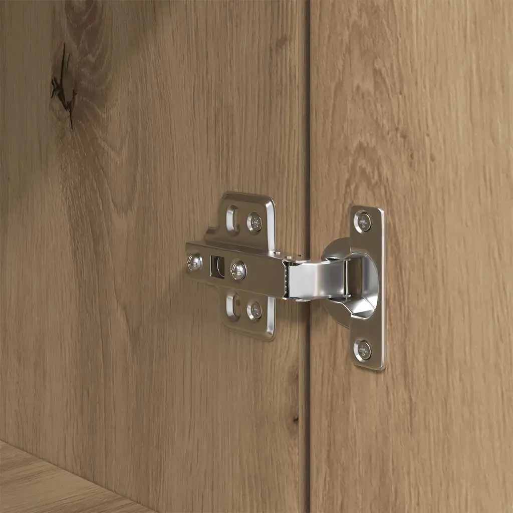 Highboard Storage Cabinet Brown Engineered Wood Sideboard Buffet Organiser 37.5 x 35 x 180 cm