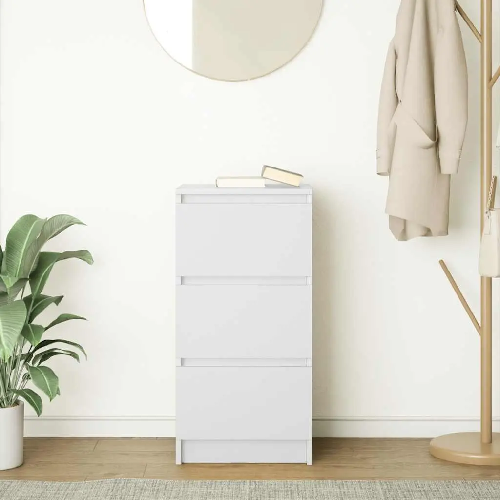 White Sideboard Storage Cabinet 37.5x35x76cm
