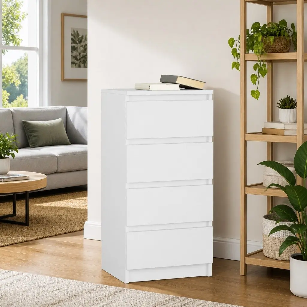 White Sideboard Storage Cabinet 37.5x35x76cm