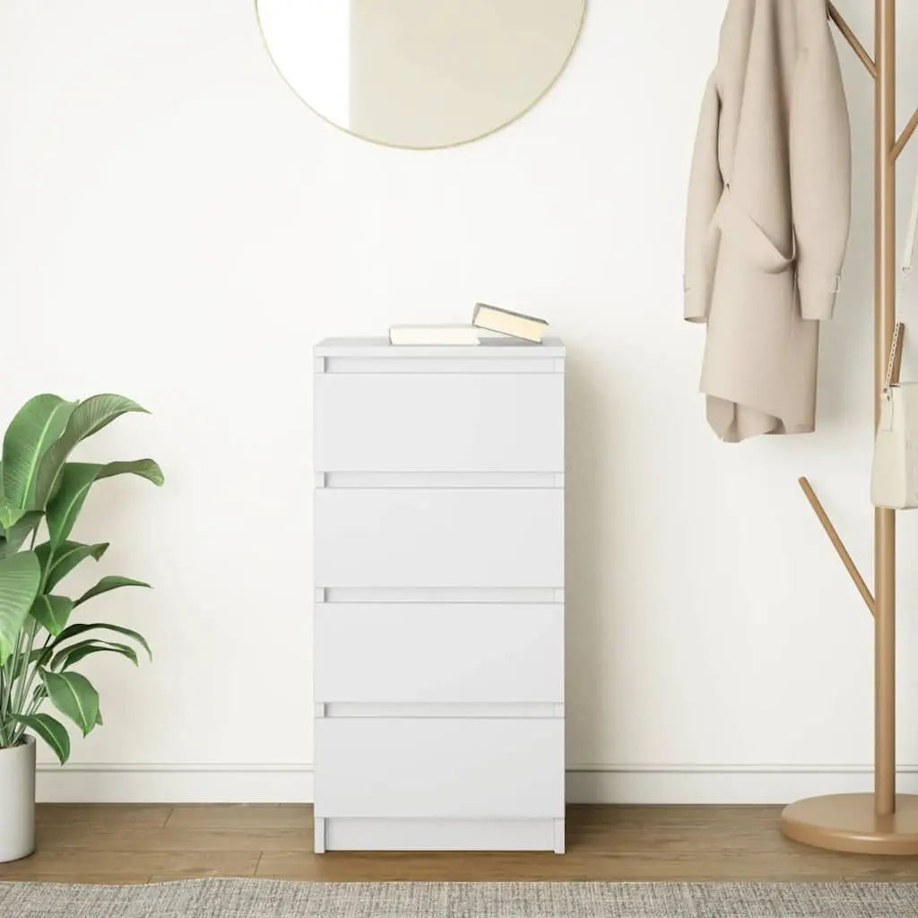 White Sideboard Storage Cabinet 37.5x35x76cm
