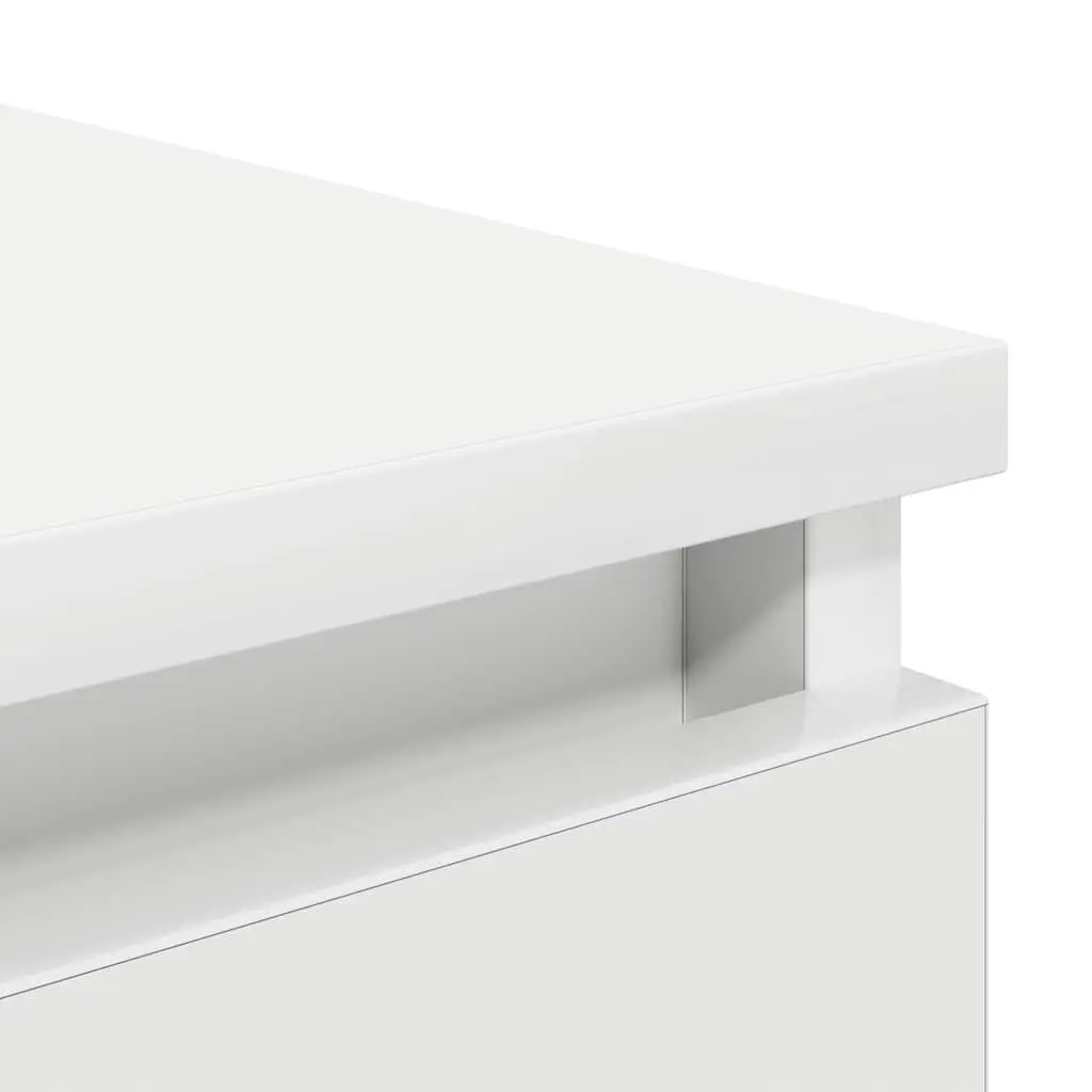 White Sideboard Storage Cabinet 37.5x35x76cm