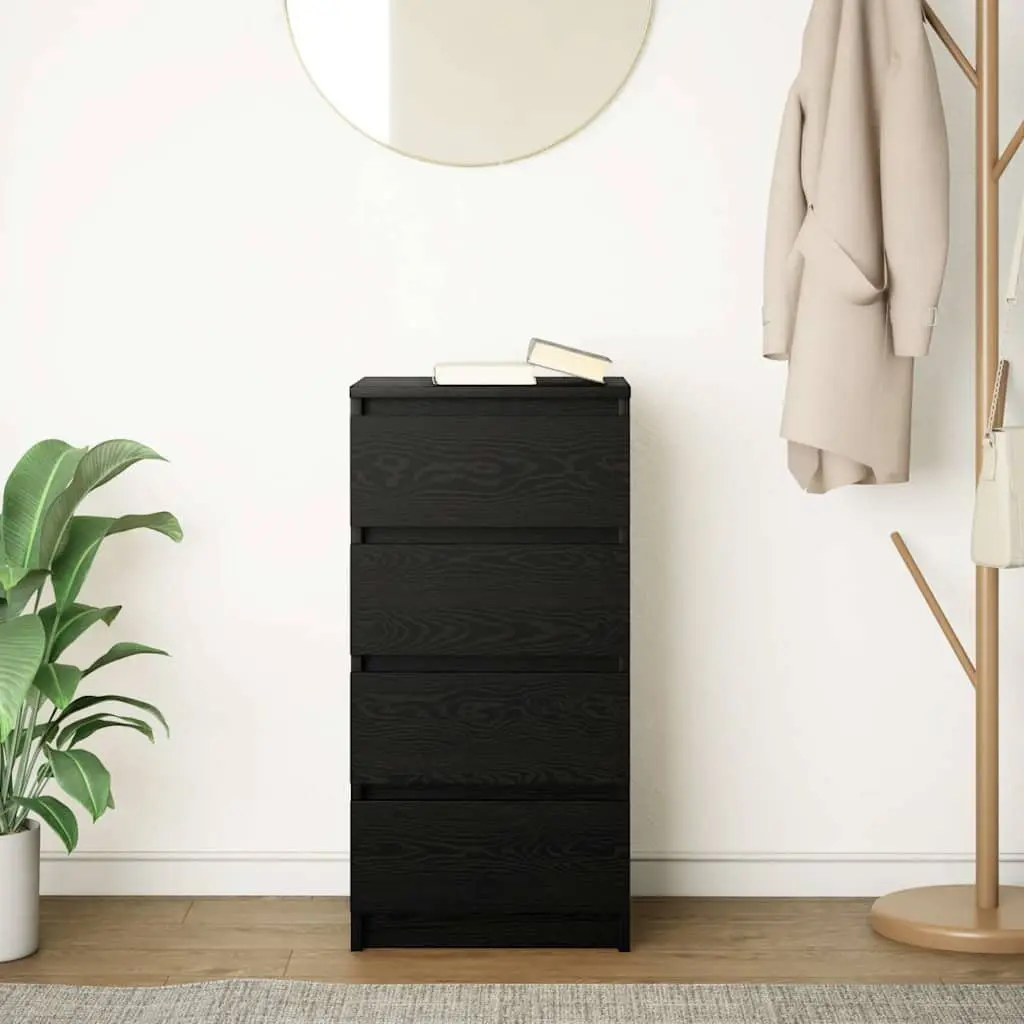 Black Oak Sideboard Storage Cabinet