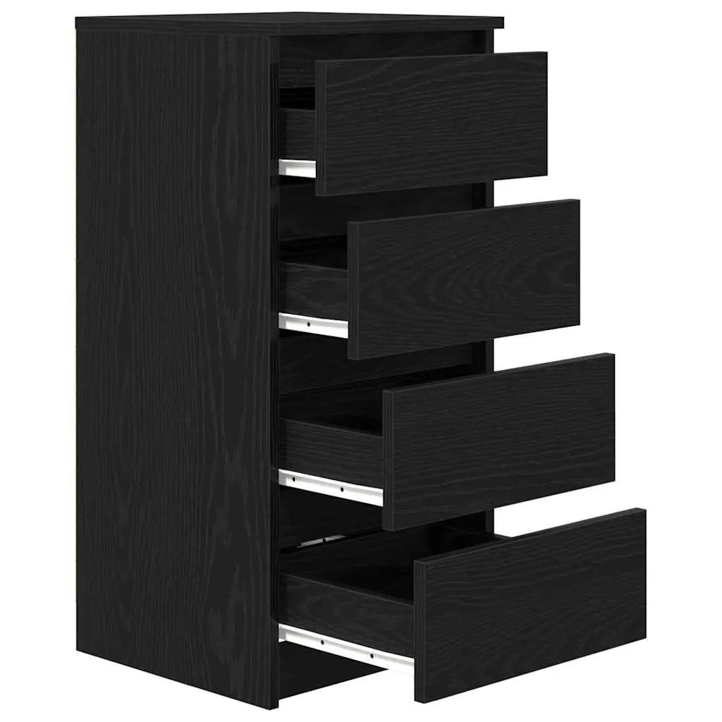 Black Oak Sideboard Storage Cabinet