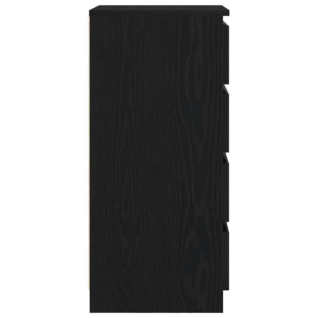 Black Oak Sideboard Storage Cabinet