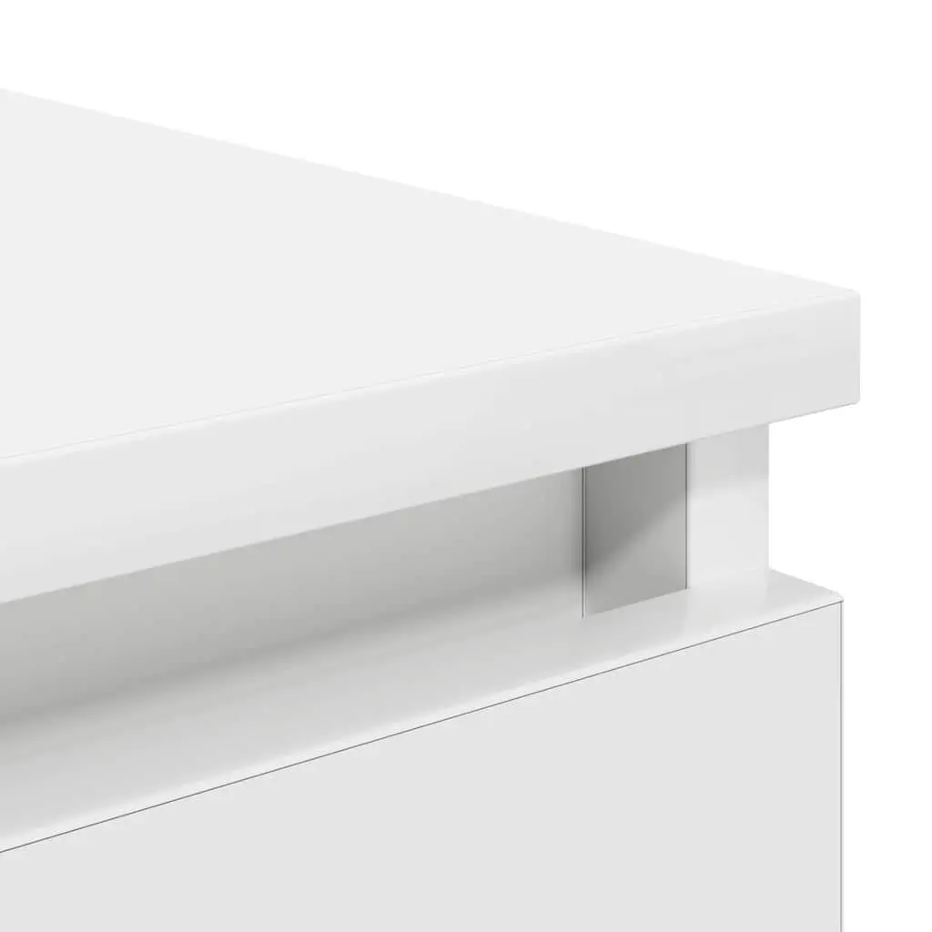 Sideboard with Drawers White Storage Cabinet Buffet Engineered Wood Furniture