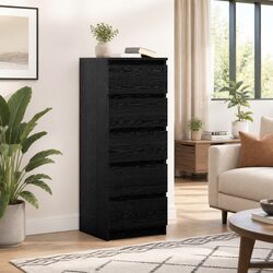 Inviting Sideboard Storage Cabinet in Black Oak