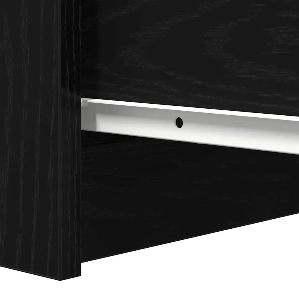 Sideboard Storage Cabinet with Drawers Black Oak 37.5x35x99cm Engineered Wood