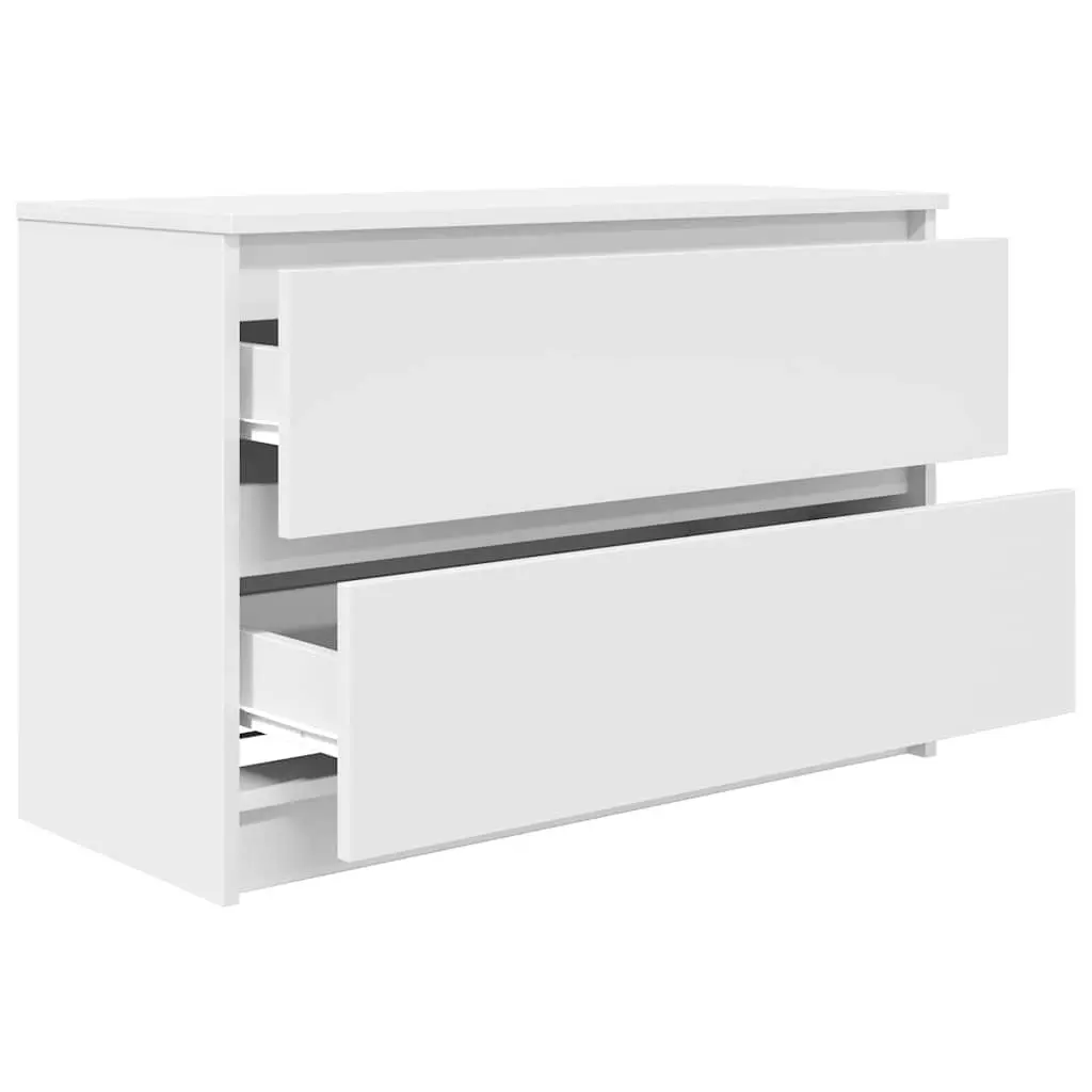 White Engineered Wood TV Cabinet for Living Space