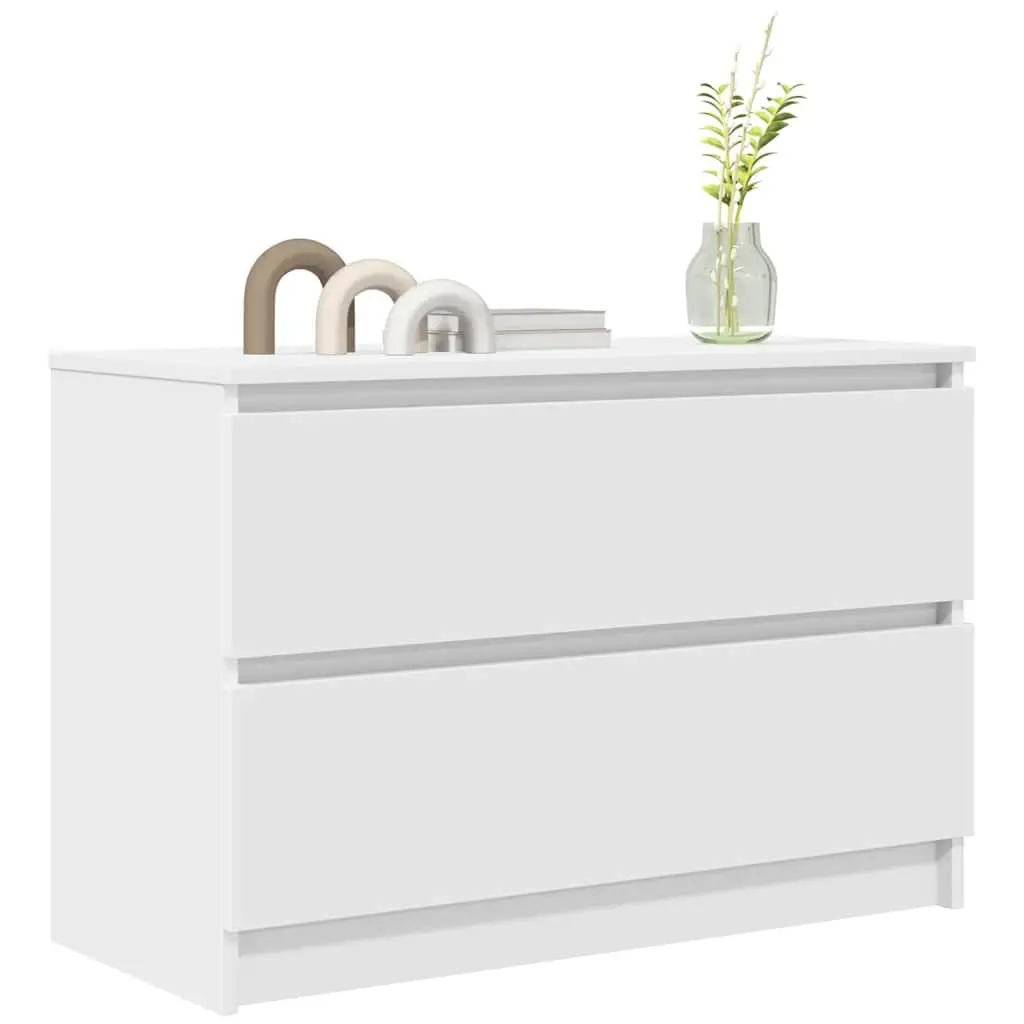 White Engineered Wood TV Cabinet for Living Space
