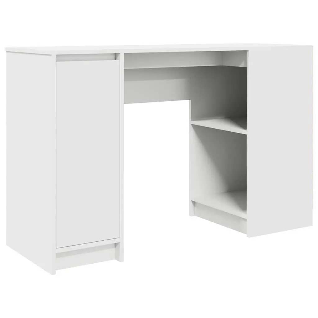 White Engineered Wood Desk for Home Office and Study