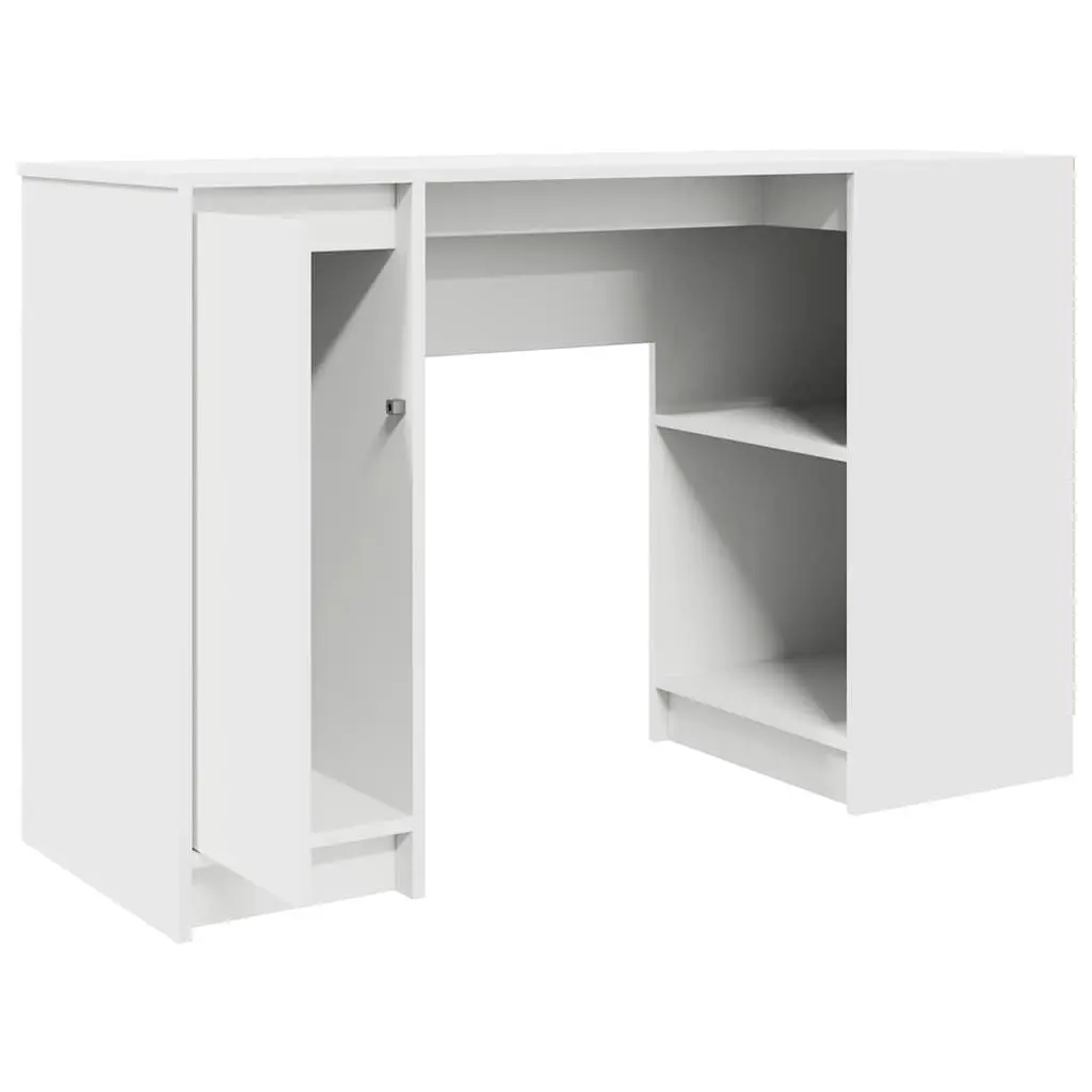 White Engineered Wood Desk for Home Office and Study