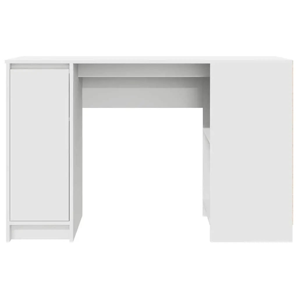 White Engineered Wood Desk for Home Office and Study