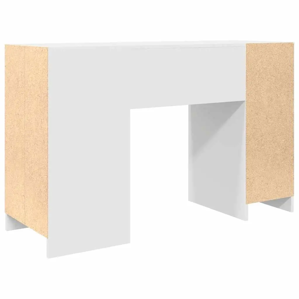 White Engineered Wood Desk for Home Office and Study