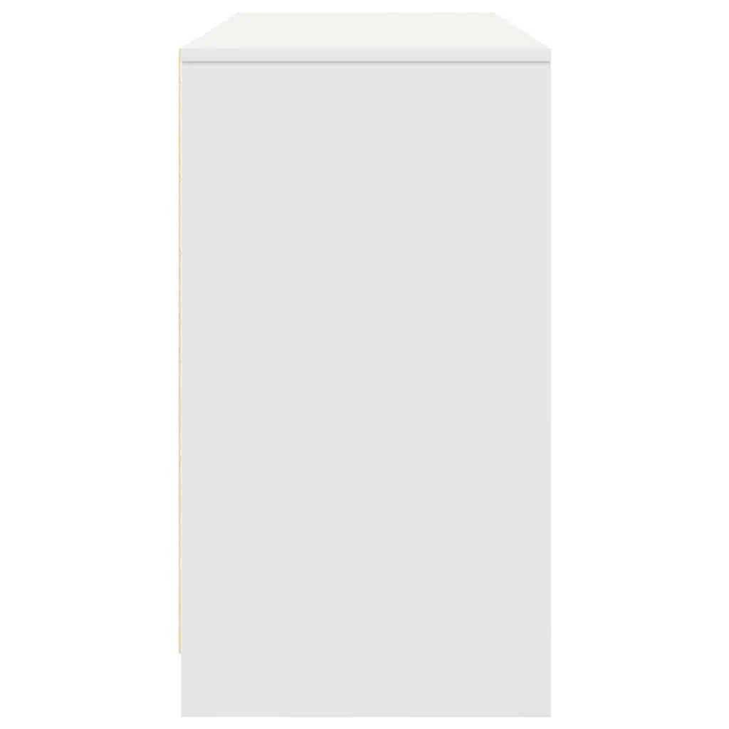 White Engineered Wood Desk for Home Office and Study